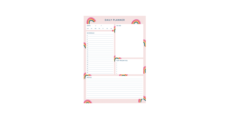 Daily Planner - Rainbow Image
