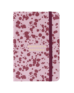 Address & Birthday Book Burgundy Spatter