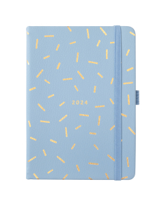 A6 To Do Diary 2024 Blue Faux