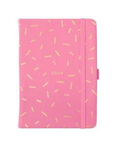 A6 To Do Diary 2024 Pink Faux