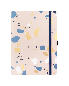 A5 Day a Page Diary 2024 Terazzo