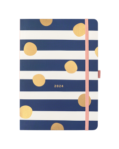 A5 Day a Page Diary 2024 Stripe