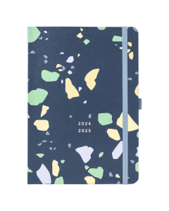 Mid-Year Day a Page Diary Terrazzo 2024/25