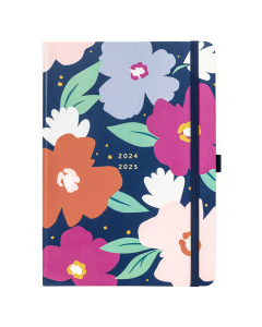 Mid-Year A5 To Do Diary Navy Floral 2024/25