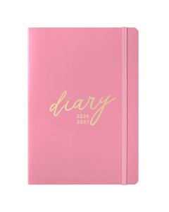 Mid-Year Week to View Diary 2026/27 Bright Pink