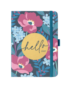 A6 To Do Diary 2027 Charcoal Floral
