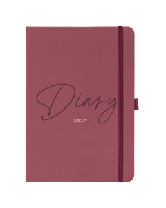 Dual Schedule Day a Page Diary 2027 Burgundy