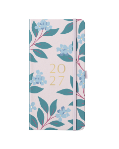 Slim Diary 2027 Pink Ditsy Floral