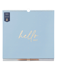 Weekly Family Calendar 2027 Powder Blue