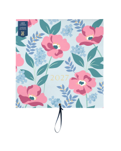 Large Family Calendar 2027 Cloud Blue Floral