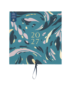 Large Family Calendar 2027 Teal Marble
