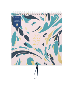 Family Calendar 2027 Pink Marble