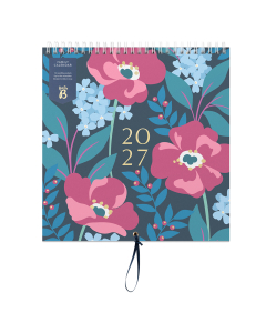 Family Calendar 2027 Charcoal Floral