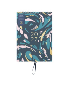 Couples Calendar 2027 Charcoal Marble