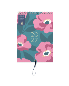 Couples Calendar 2027 Teal Floral