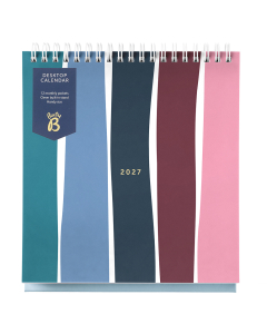 Desktop Calendar 2027 Multi Stripe