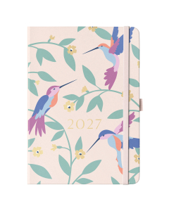 Busy Life Diary 2027 Pink Birds