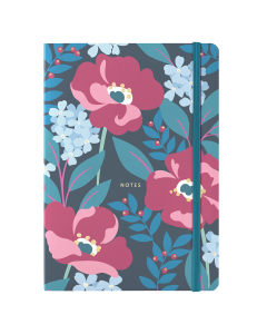 A5 Notebook Charcoal Floral