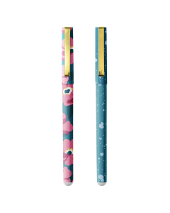 Rollerball Pens Teal Floral
