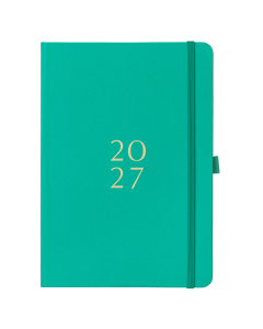 A5 Day a Page Diary 2027 Parot Green