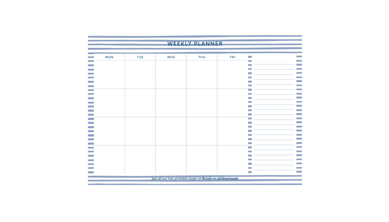 Weekly Planner - Stripes Image