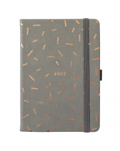A6 To Do Diary 2023 Grey Faux