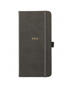 Slim Diary 2023 Charcoal Faux