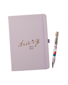 Mid Year 17 Month Diary 2022/23 / Ballpoint Pen Floral