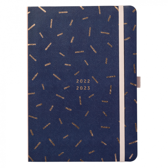 Mid Year Day A Page Diary 2022/23 Navy Sprinkle