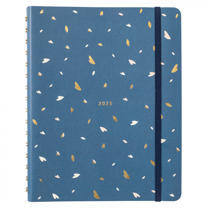 Spiral Diary 2023 Navy Faux