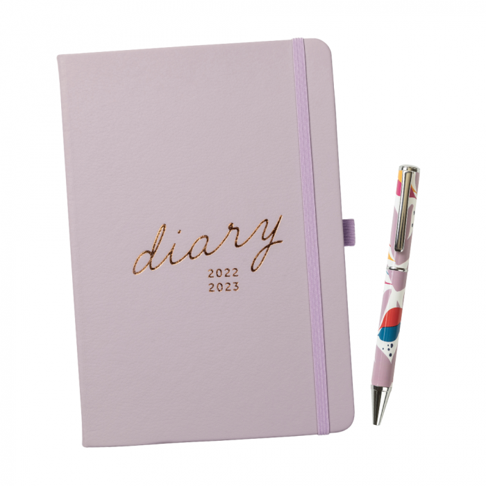 Mid Year 17 Month Diary 2022/23 / Ballpoint Pen Floral