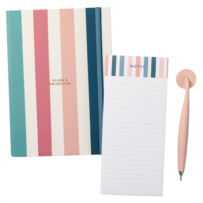 Week Planner & Lists Stripe / Magnetic Pad & Pen